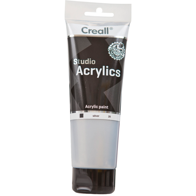 Acrylverf Creall 250 ml zilver