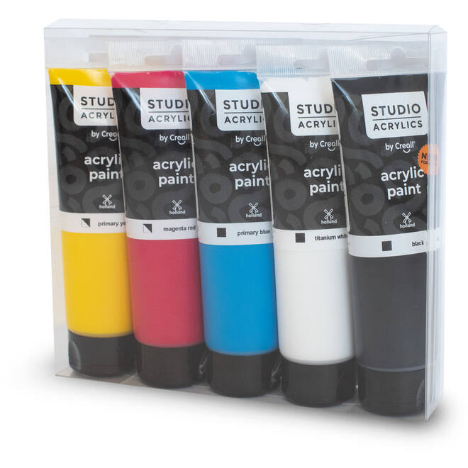 Acrylverf Creall assorti 5 x 120 ml