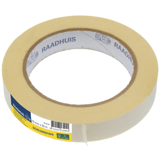 Schilderstape wit 19 mm x 50 meter