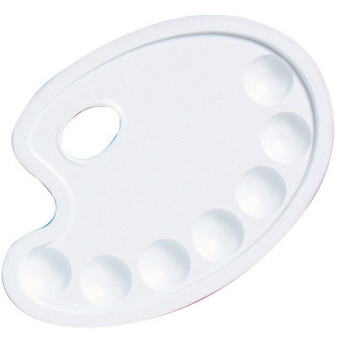 Palet plastic, 17 x 24 cm ovaal