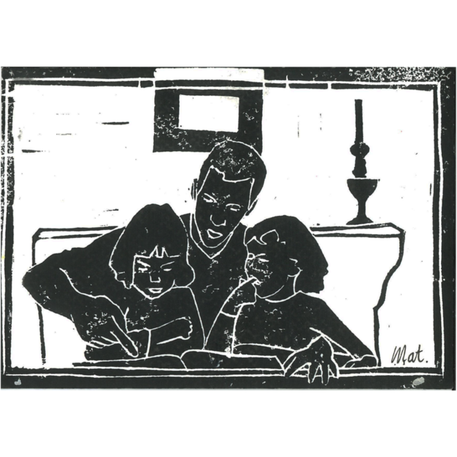 Linoleum A6 10 x 15 cm  dikte 3,2 mm, 10 stuks