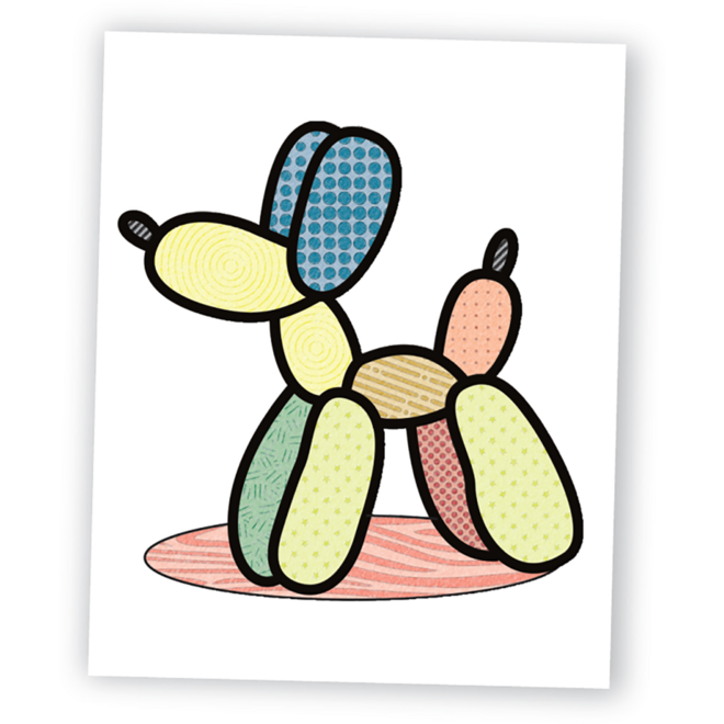 Patroonplaten pop-art 20 x 21 cm, 12 stuks