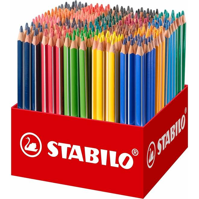 Kleurpotloden STABILO Trio Thick XL school box, 300 stuks