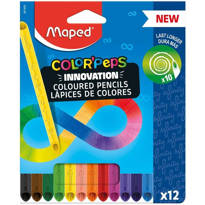 Kleurpotlood Maped Infinity assorti, 12 stuks