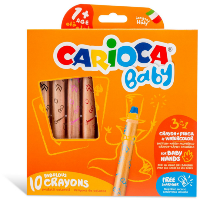 Kleurpotloden Carioca 3-in-1 multi, 10 + 1 st