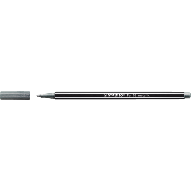 Viltstift STABILO Pen 68 metallic 805 zilver 1,4mm
