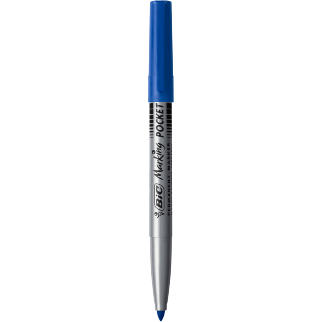 Permanent marker BIC rond 1,1 mm blauw, per dozijn