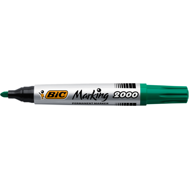 Permanent marker BIC rond 1,7 mm groen, per dozijn