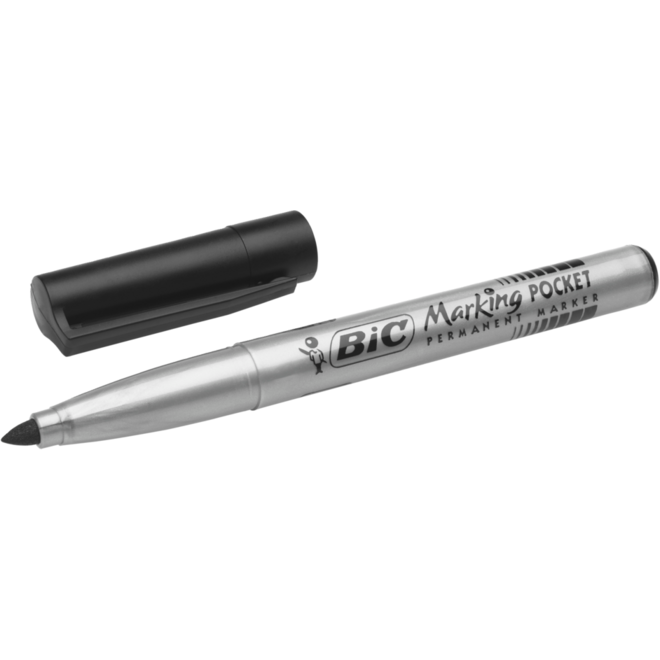 Permanent marker BIC rond 1,1 mm zwart, per dozijn