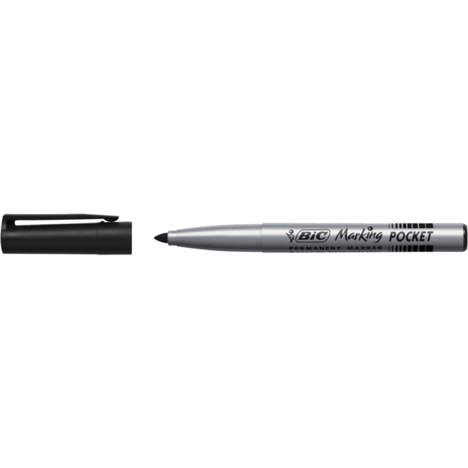 Permanent marker BIC rond 1,1 mm zwart, per dozijn