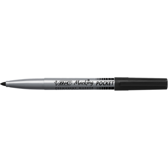 Permanent marker BIC rond 1,1 mm zwart, per dozijn