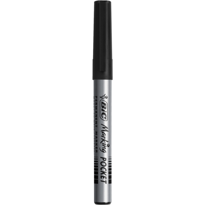 Permanent marker BIC rond 1,1 mm zwart, per dozijn
