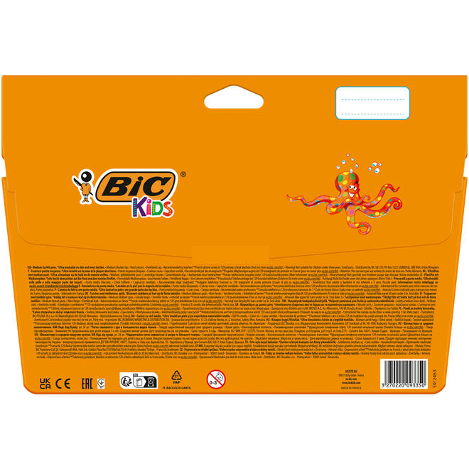 Viltstiften BIC kid couleur assorti, 24 stuks.