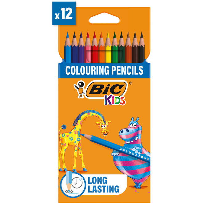 Kleurpotloden BIC kids Evolution assorti, etui 12 stuks