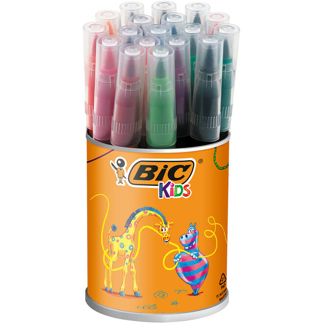 Viltstiften BIC Kids Visa Aquarelle assorti, 18 stuks