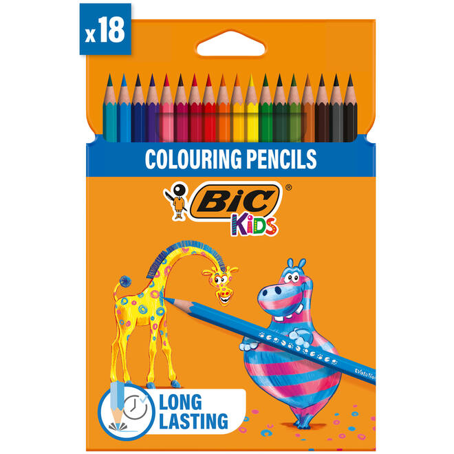 Kleurpotloden BIC Kids Evolution assorti, 18 stuks