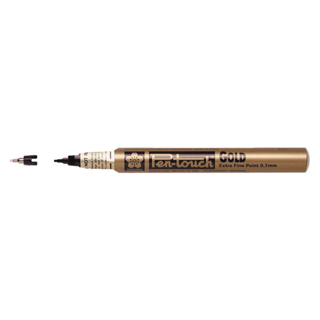 Finelinerstift, goud puntdikte 0,7 mm