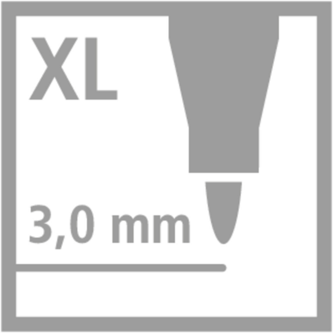Viltstift STABILO Trio Jumbo set 12 kleuren