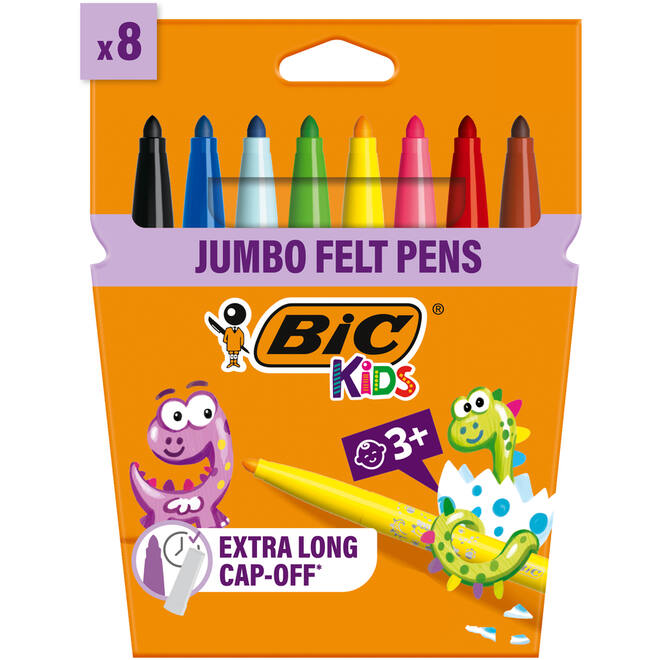 Viltstiften BIC Kids visacolor XL Ecolutions assorti, 8 stuks