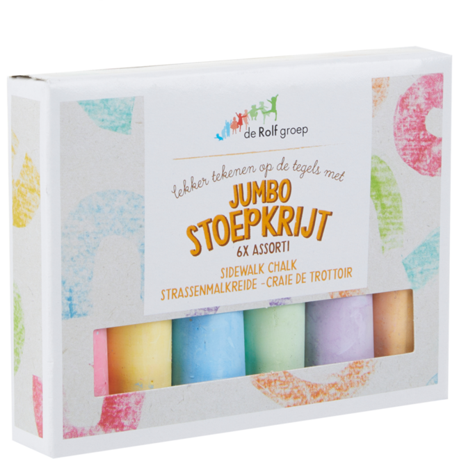 Stoepkrijt | de Rolf groep | assorti, 6 stuks