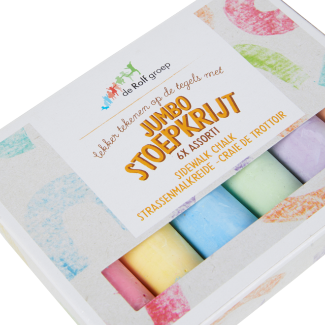 Stoepkrijt | de Rolf groep | assorti, 6 stuks