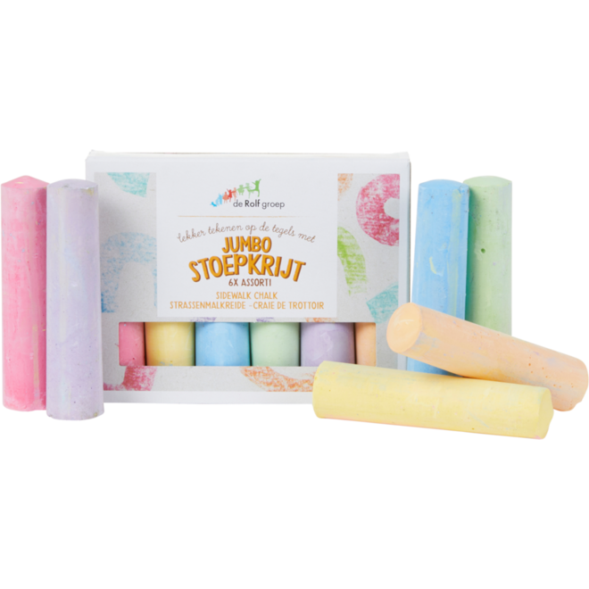 Stoepkrijt | de Rolf groep | assorti, 6 stuks