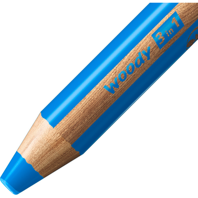 Waskrijt aquarel STABILO woody 3-in-1 assorti, 10 stuks