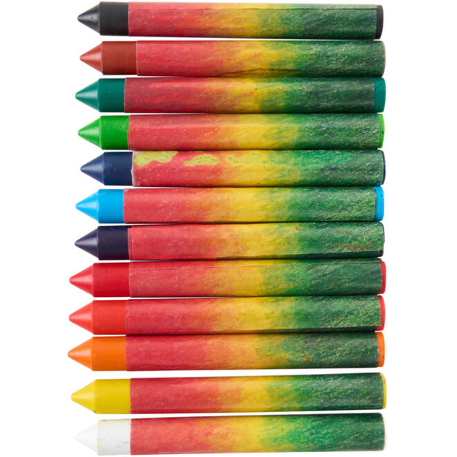 Aquarelkrijt assorti, 12 stuks