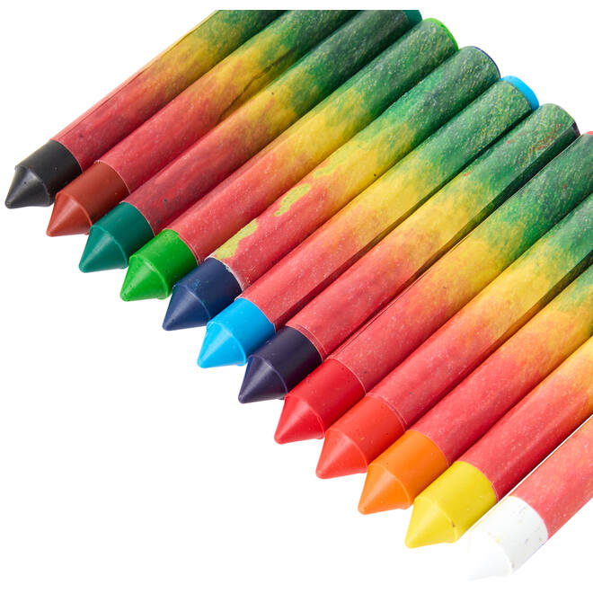 Aquarelkrijt assorti, 12 stuks