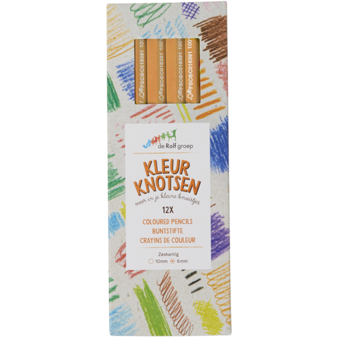 Kleurknotsen | de Rolf groep | 10 mm zalmroze, 12 stuks