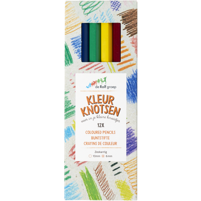 Kleurknotsen | de Rolf groep | 10 mm assorti, 12 stuks