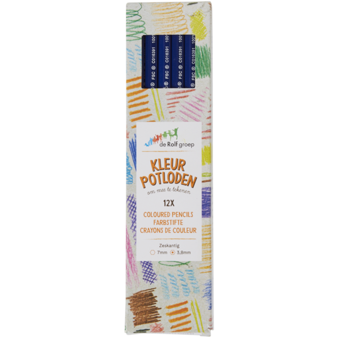 Kleurpotloden | de Rolf groep | donkerblauw, 12 stuks