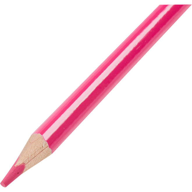Kleurpotloden | de Rolf groep | driekantig roze, 12 stuks
