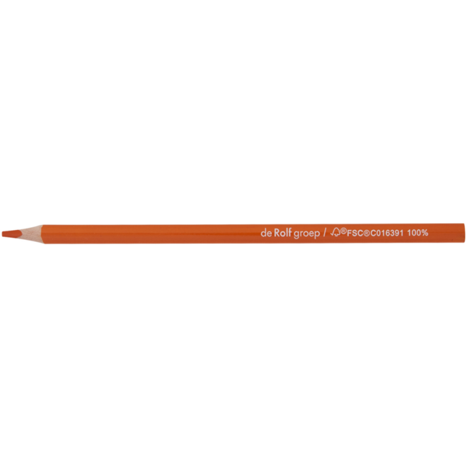 Kleurpotloden | de Rolf groep | driekantig oranje, 12 stuks