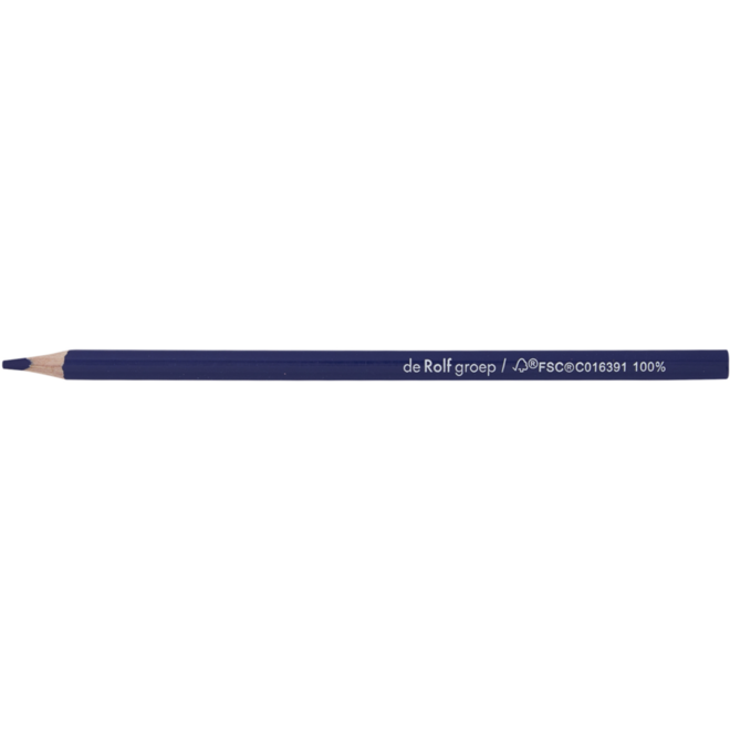 Kleurpotloden | de Rolf groep | driekantig donkerblauw, 12 stuks