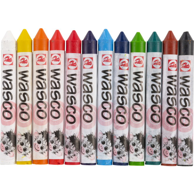 Waskrijt Wasco assorti, 12 stuks