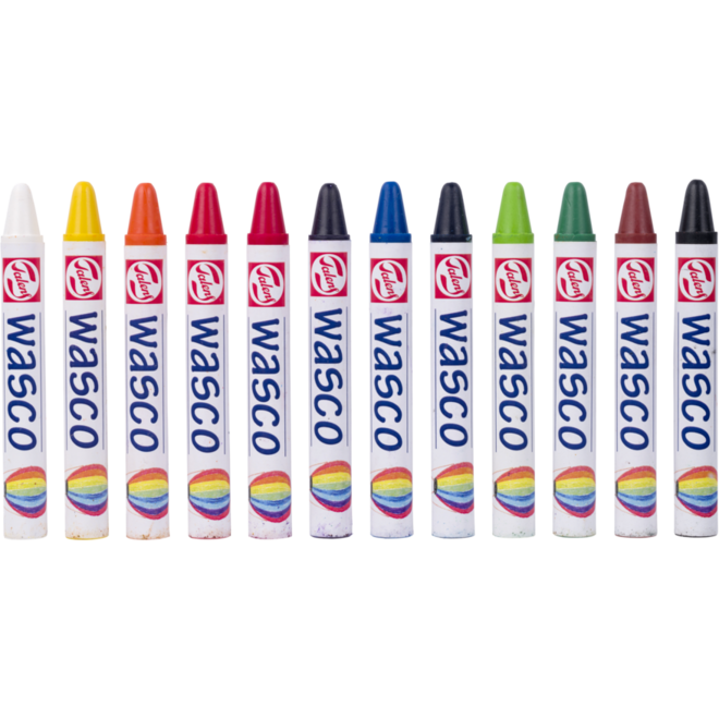 Waskrijt Wasco assorti, 12 stuks
