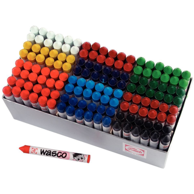 Waskrijt Wasco assorti, 144 stuks