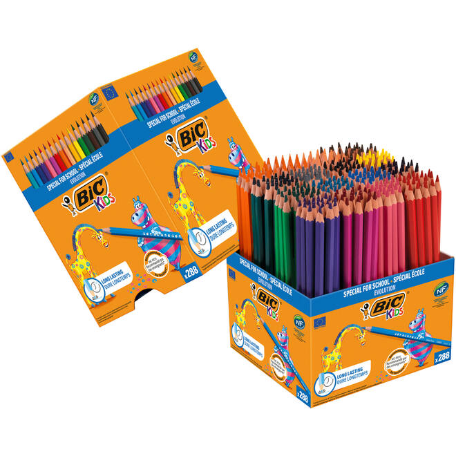 Kleurpotloden BIC Kids Evolution, class pack 248 + 40 gratis