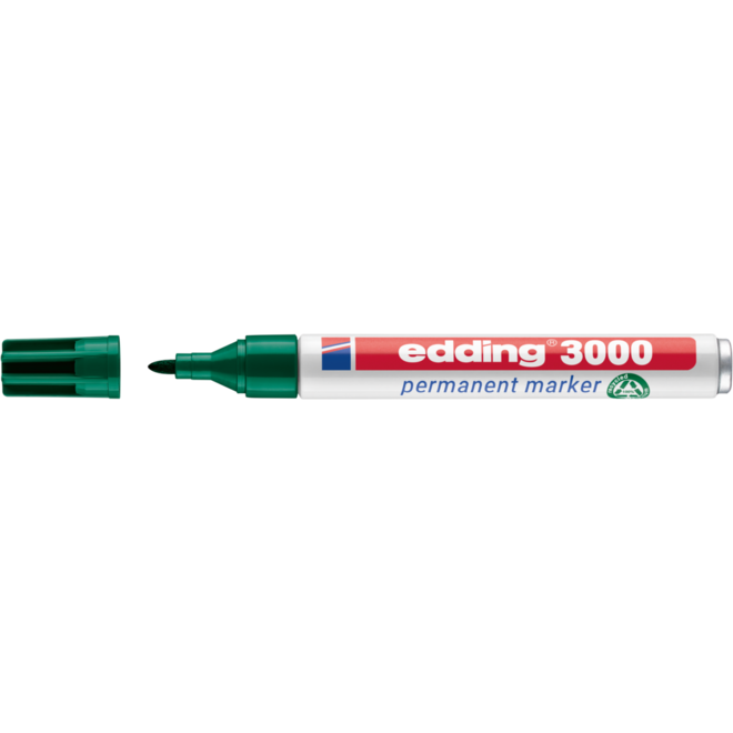 Permanent marker edding 3000 1,5-3 mm groen
