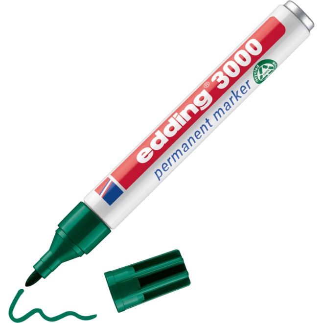 Permanent marker edding 3000 1,5-3 mm groen