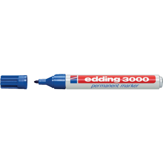 Permanent marker edding 3000 1,5-3 mm blauw