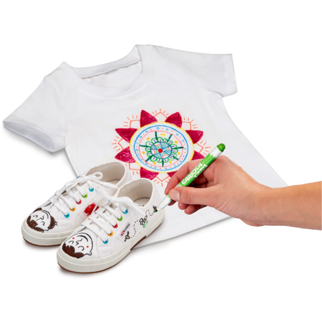 Textielstiften Carioca assorti, 12 stuks