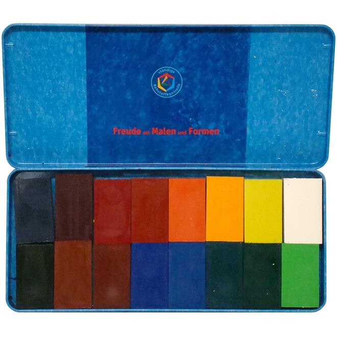 Waskrijtblokje Stockmar assorti, 16 kleuren
