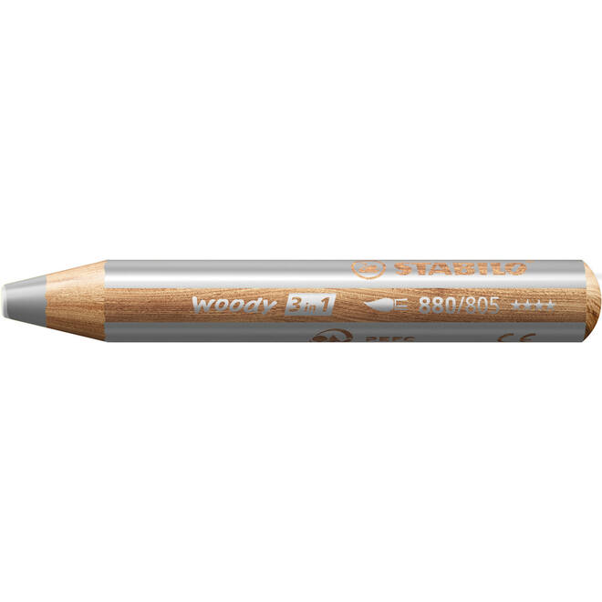 Waskrijt aquarel STABILO Woody 3-in-1 assorti classpack, 76 stuks incl. slijpers