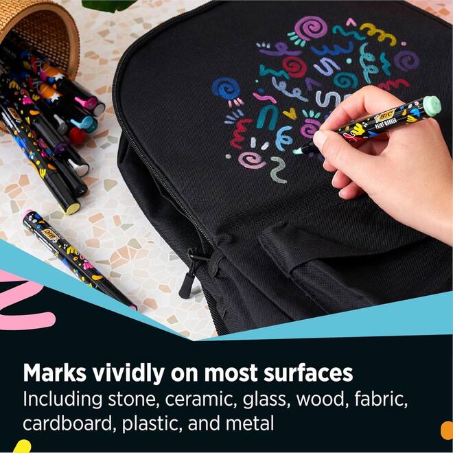 Acrylmarker BIC paint assorti, 12 stuks