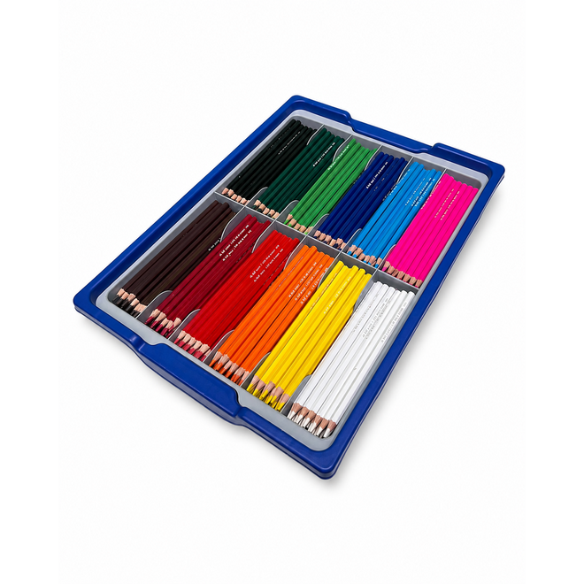 Kleurpotloden | de Rolf groep | zeskantig 7 mm assorti classpack, 288 stuks