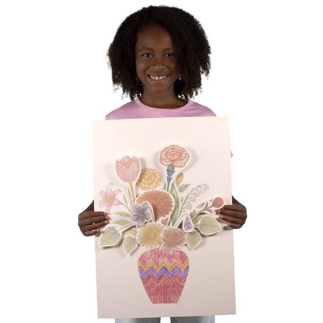 Patroonplaten botanische bloemen 16 x 27 cm, 14 stuks