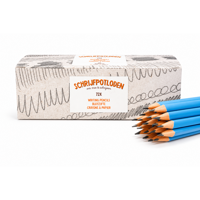 Schrijfpotloden | de Rolf groep | HB driekantig blauw, 72 stuks