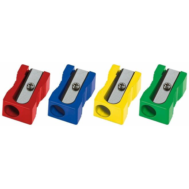 Puntenslijper enkel plastic assorti kleuren